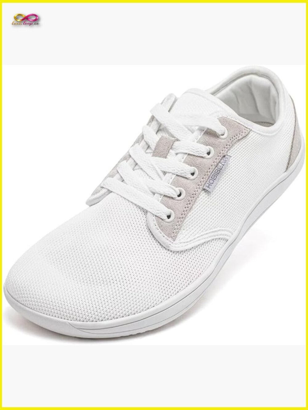 Zero Drop Wide Width Barefoot Fashion Sneaker Knit Lace Up Minimalist Walking